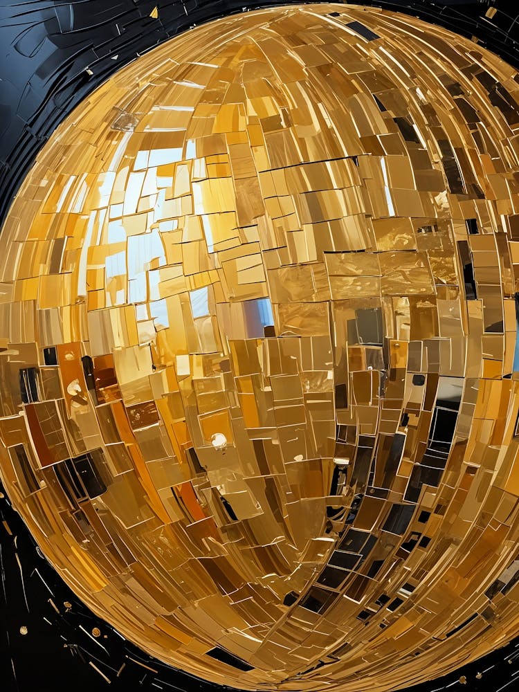Golden Disco Ball no1