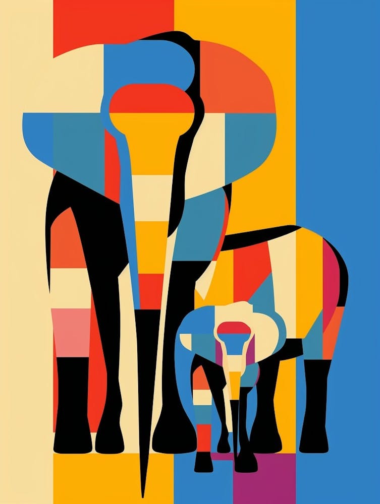 Elephant Abstract Pop Art 11
