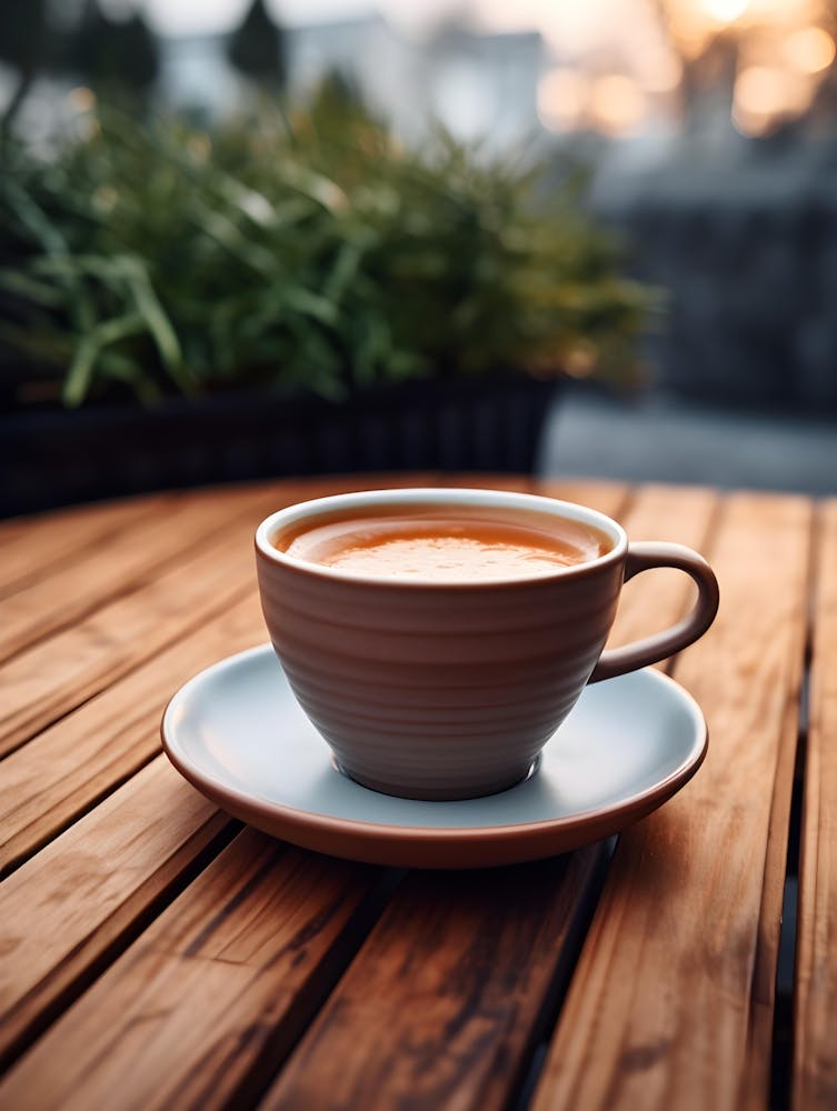 Coffee Cup On A Wooden Table 3
