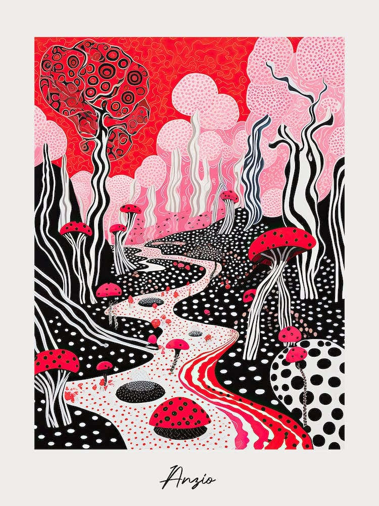 Poster Of Anzio, Italy, Illustration In The Style Of Pop Art 4