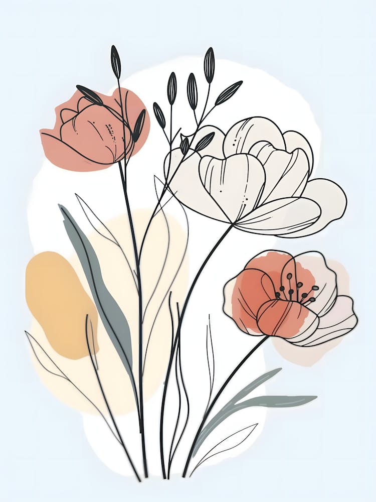 Minimalist Flower Line Art 8