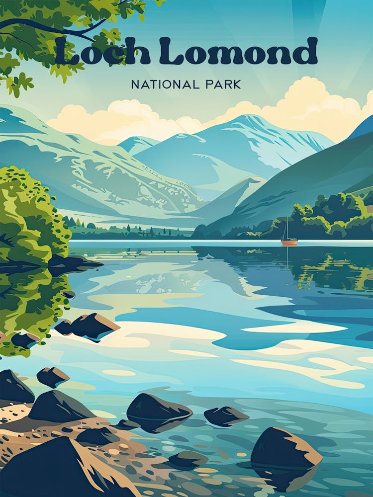 Loch Lomond National Park The Trossachs Travel Art