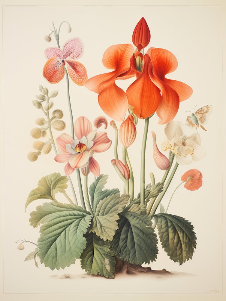 Alexander Marshal Inspired Botanical Flower Bloom Print