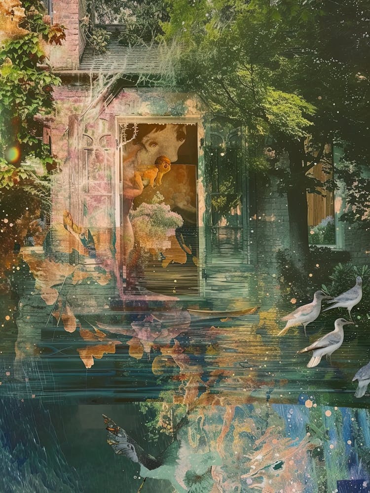 Fairy House Collage Pond Monet Scrapbook 6