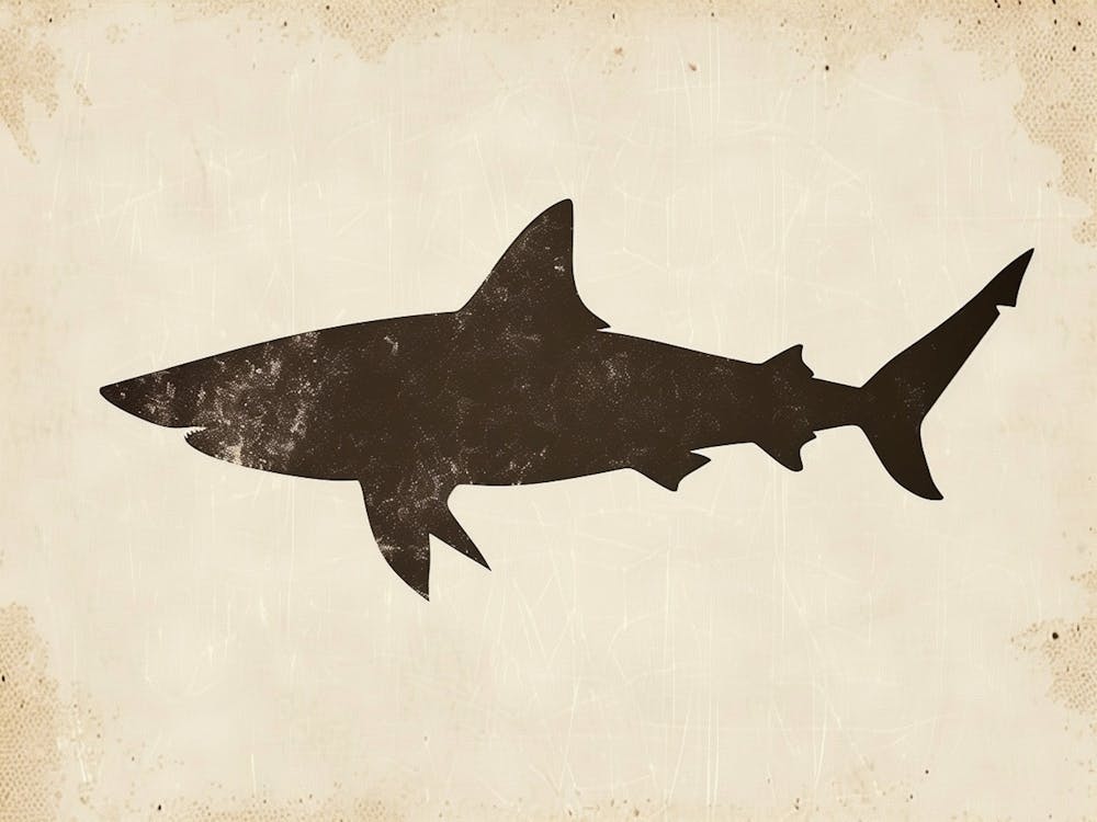 Bull Shark Grey Silhouette 7
