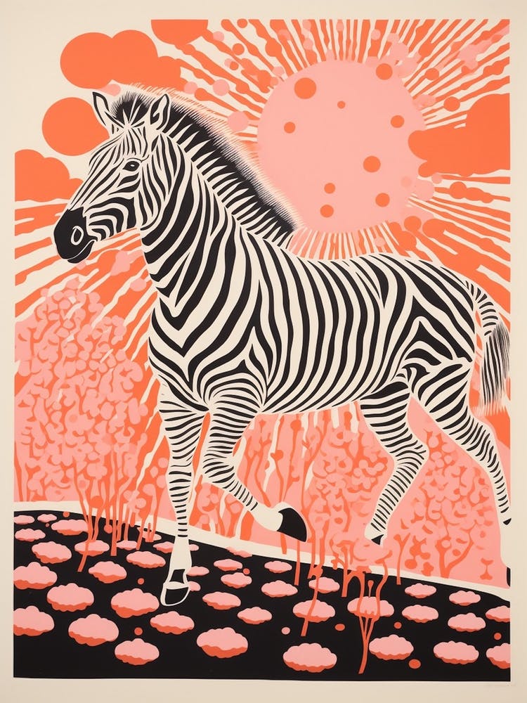 Zebra Orange Running 1