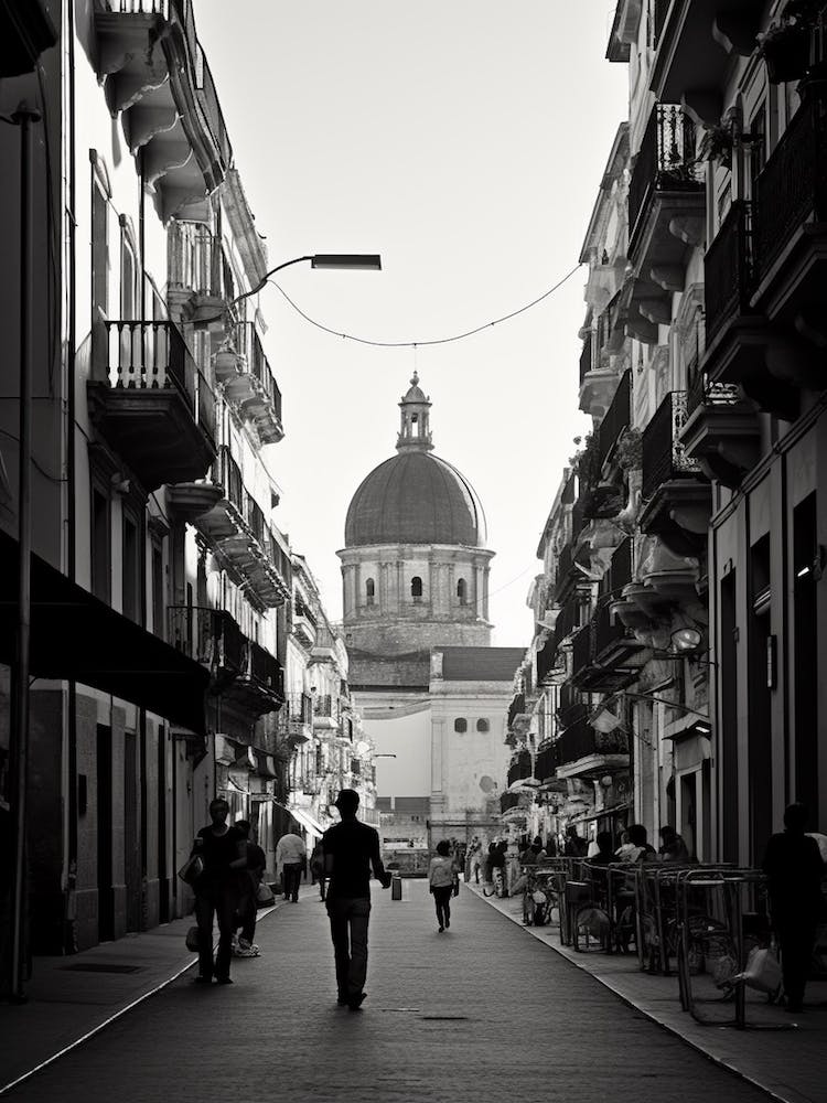 Catania, Italy,  Black And White Analogue Photography  2