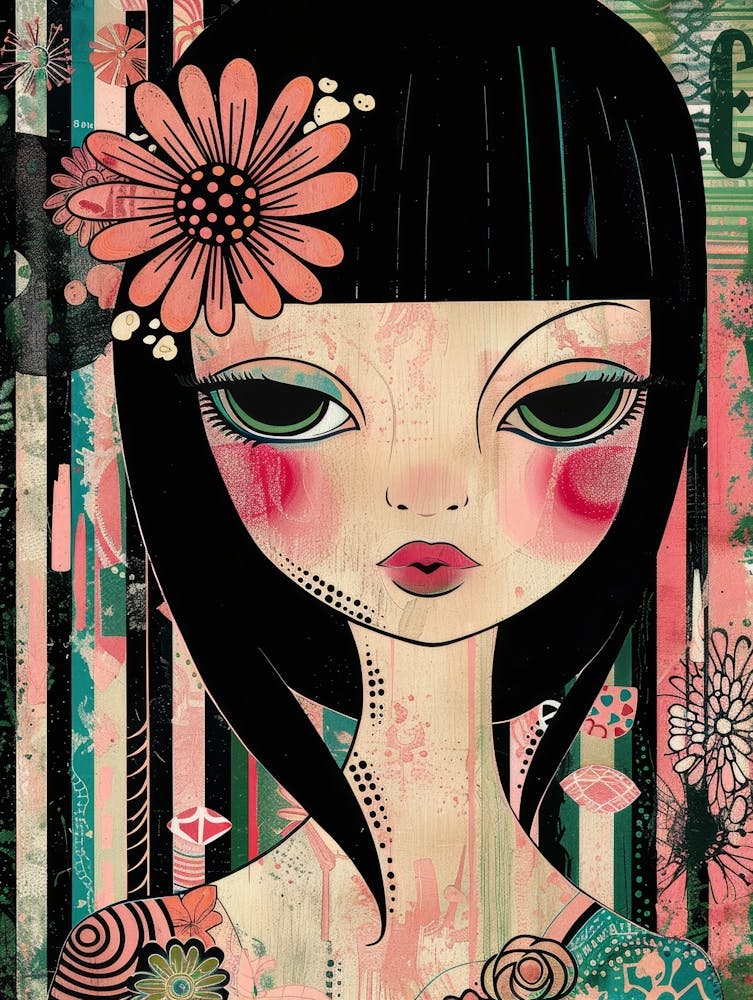 Girl With Flowers 15