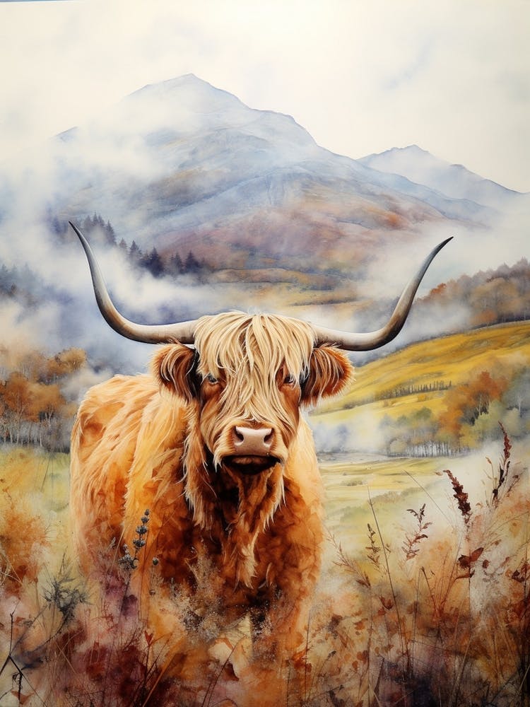 Ochre Colour Scheme Mountain Cow 2