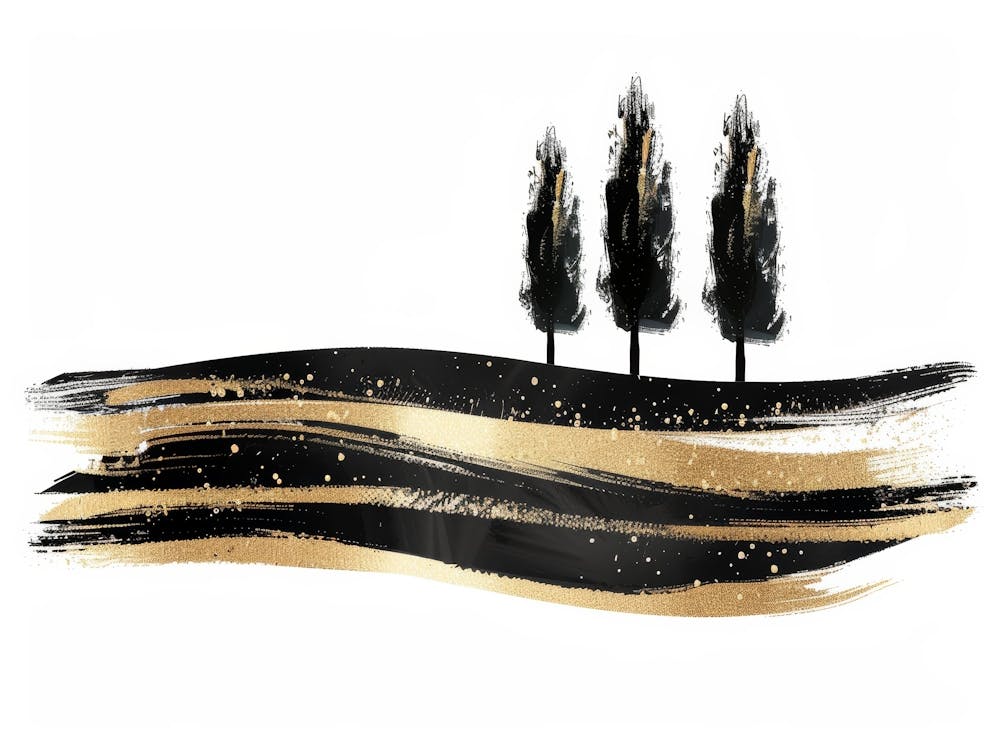 Black And Gold Trees 1