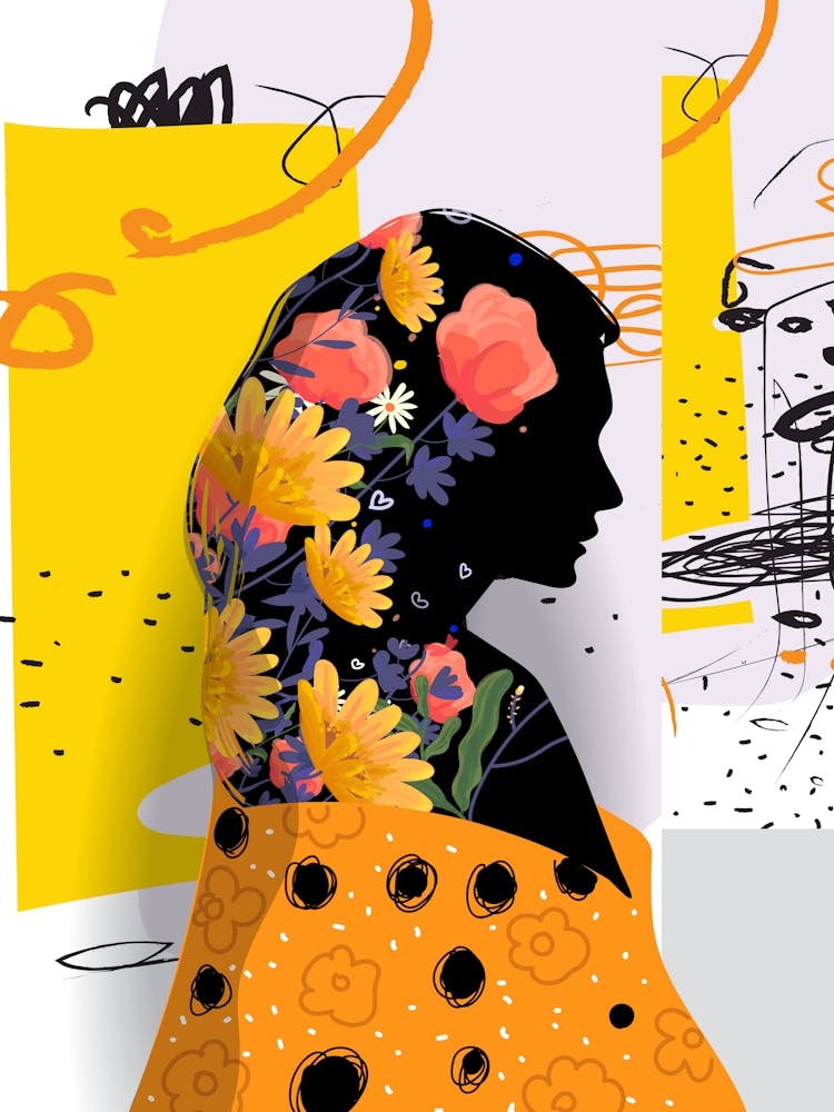 Colorful Portrait Of A Woman