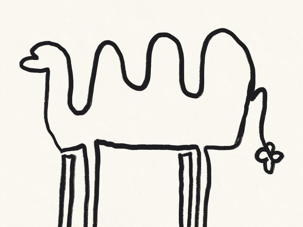 Camel line art 02
