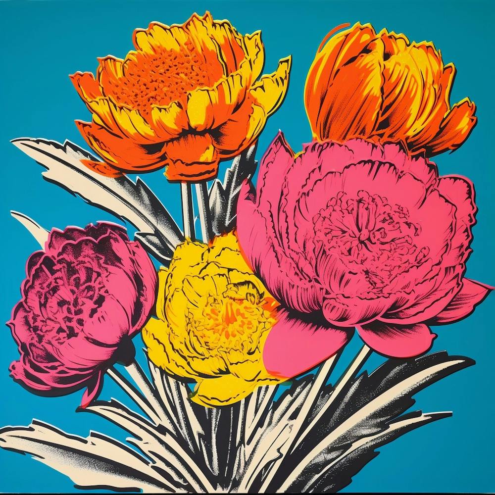 Everlasting Flower 2 Pop Art Illustration Square