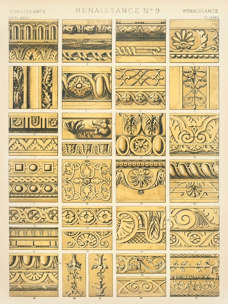 Vintage Pattern Illustration, Owen  Jones