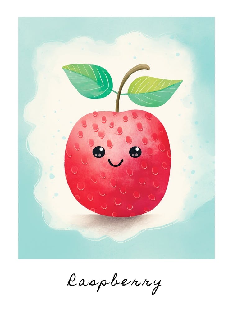 Freundliche Kinder Himbeere 1 Poster