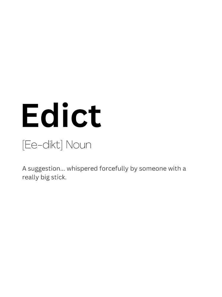Edict Definition Meaning