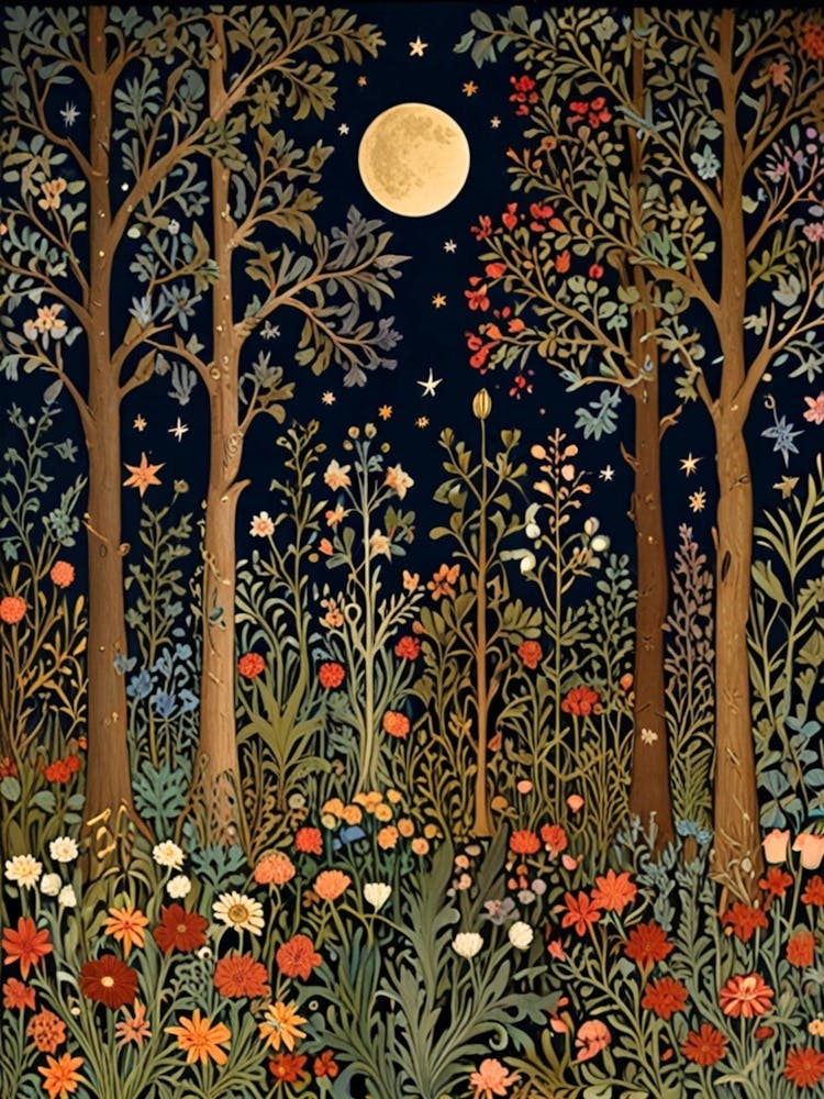William Morris Moonlight In The Forest 192