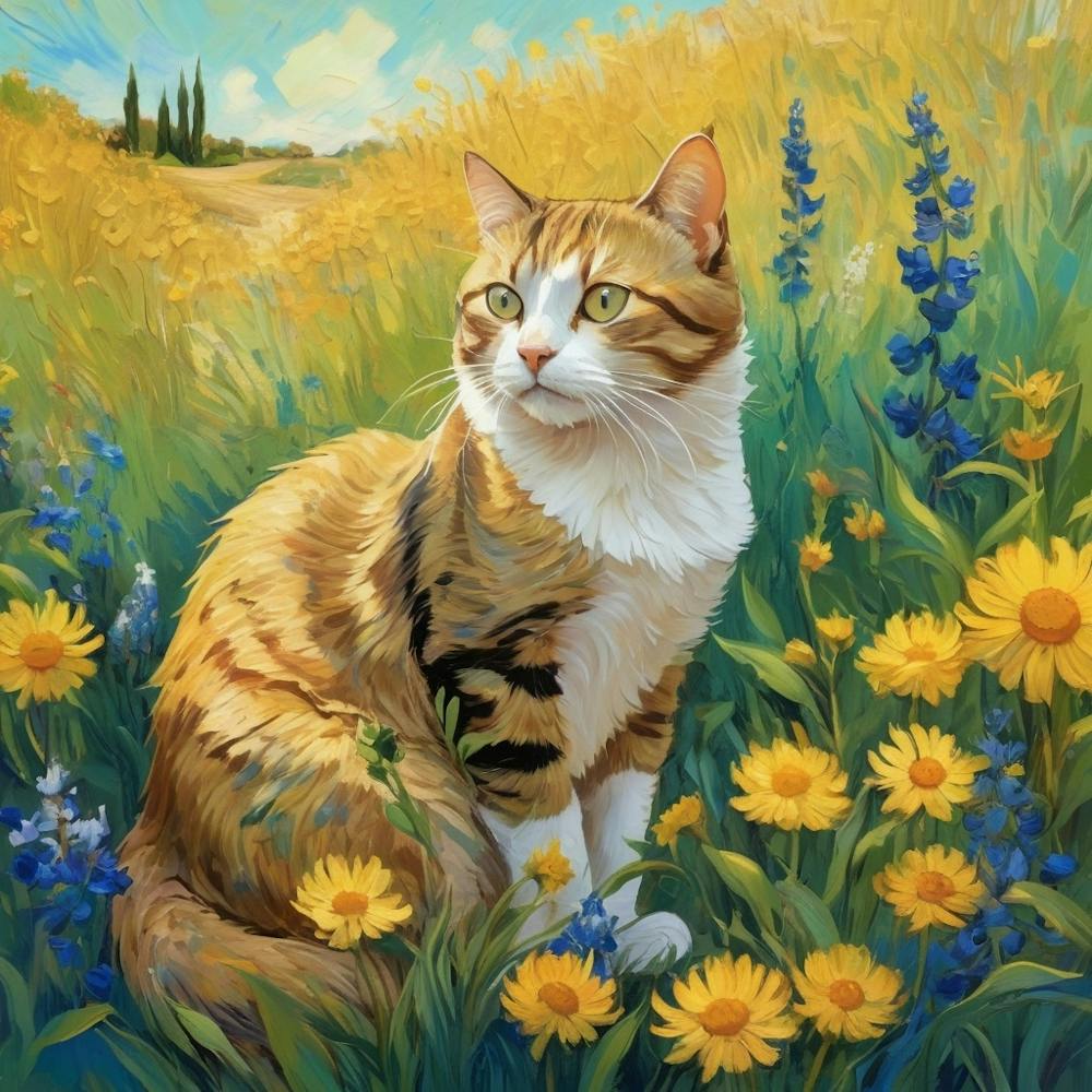 Cat In The Meadow 2