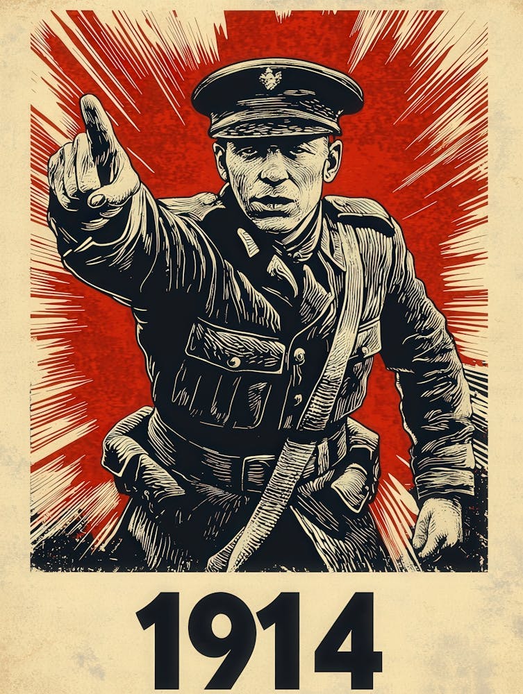 Aihrgdesign A Vintage Recruitment Poster From 1914 Featuring 8