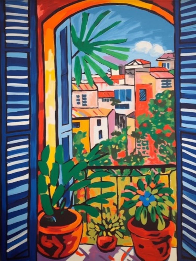 Window View Of Venice In The Style Of Fauvist 2
