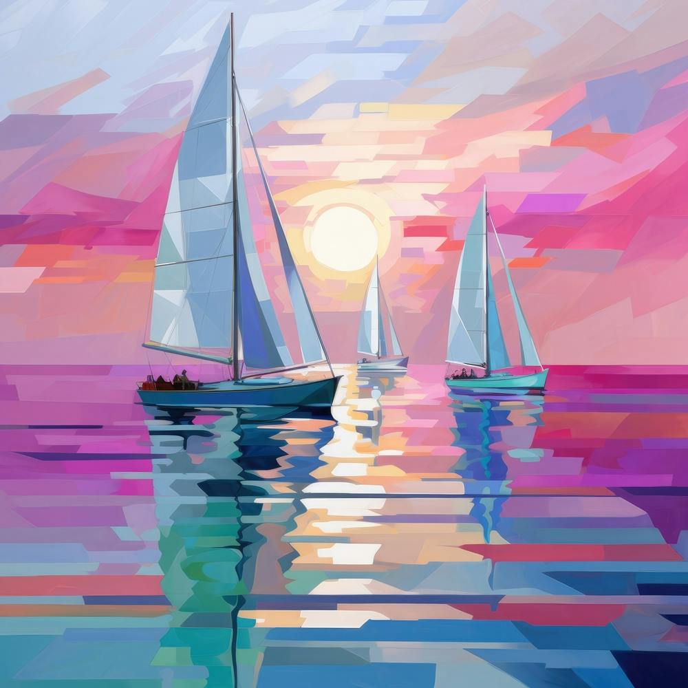 Sailboats At Sunset 5