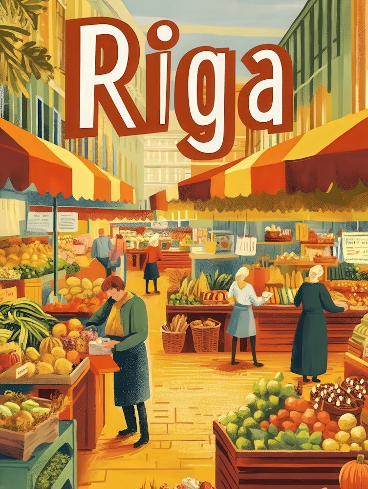 Aihrgdesign A 1970s Inspired Travel Poster For Riga 2