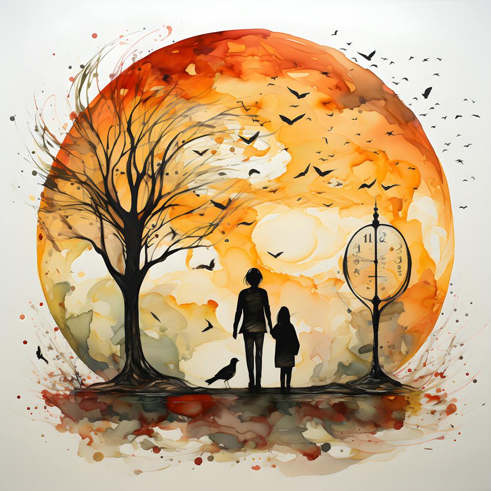 Joyful Moments Illustration Of Mother Child Happiness