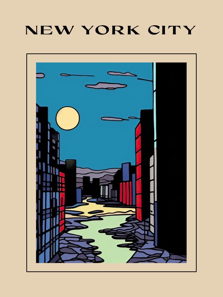 Minimal Design Style Of New York City, Usa 2 Poster
