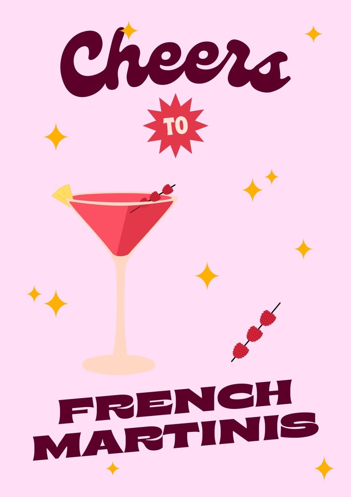 Cheers To French Martinis Cocktail