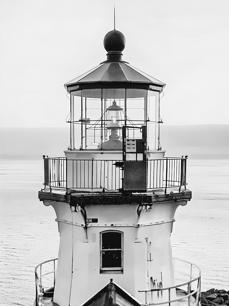 Black And White Lighthouse