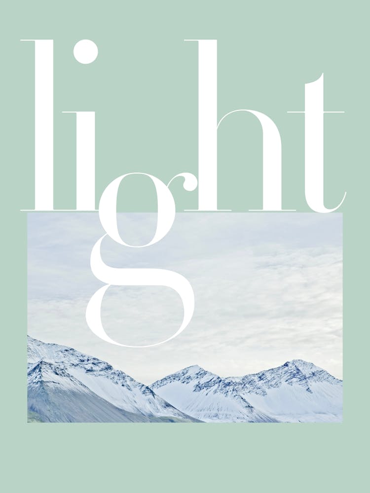 lumière - Montagne enneigée