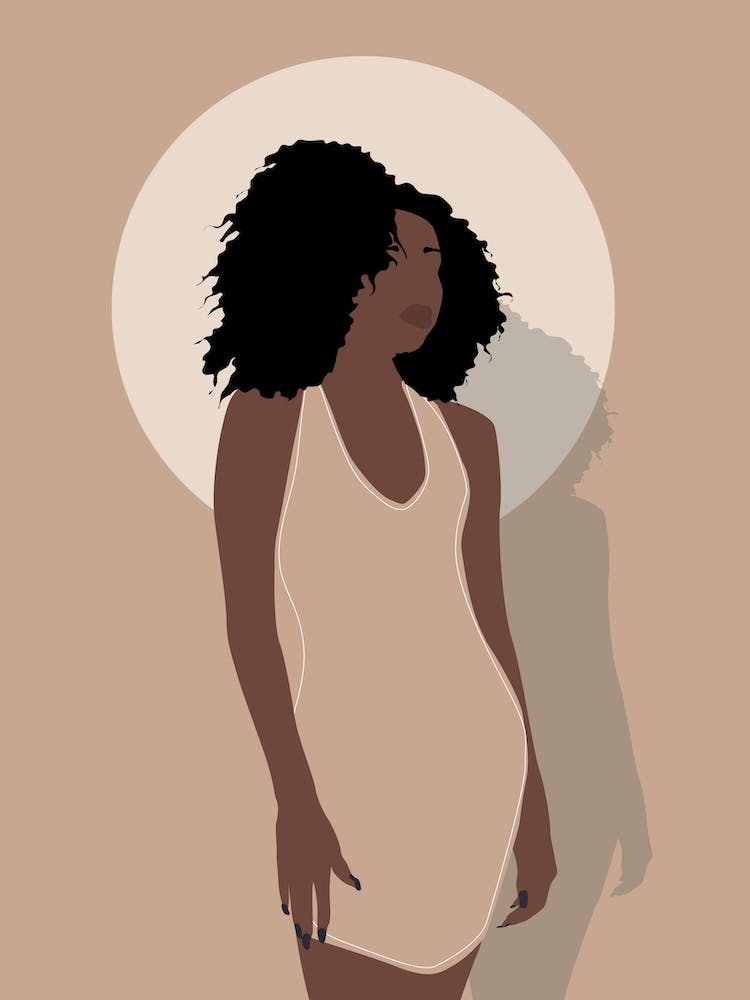Portrait D'une Femme Aux Cheveux Bouclés