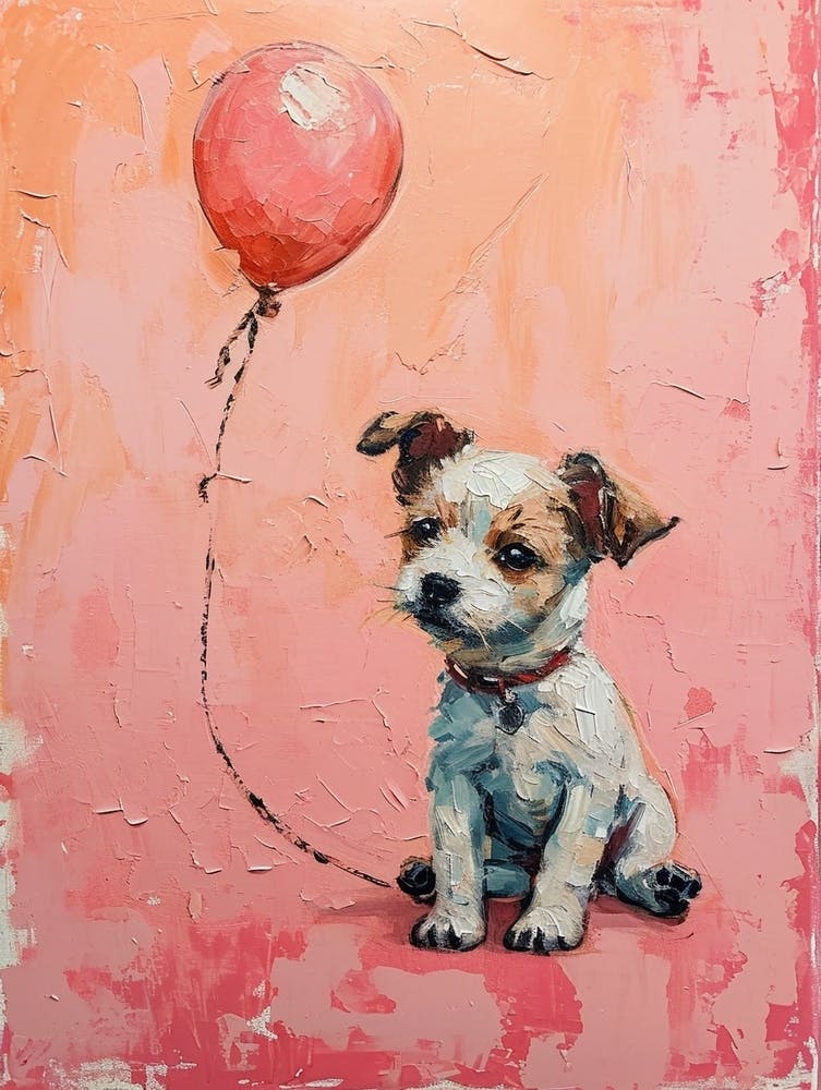 Cute Dog 6 With Balloon