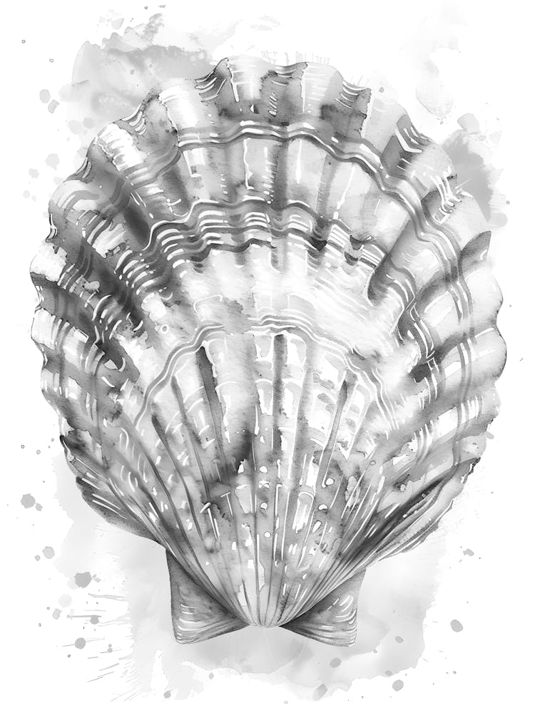 Watercolor Sea Shell 2