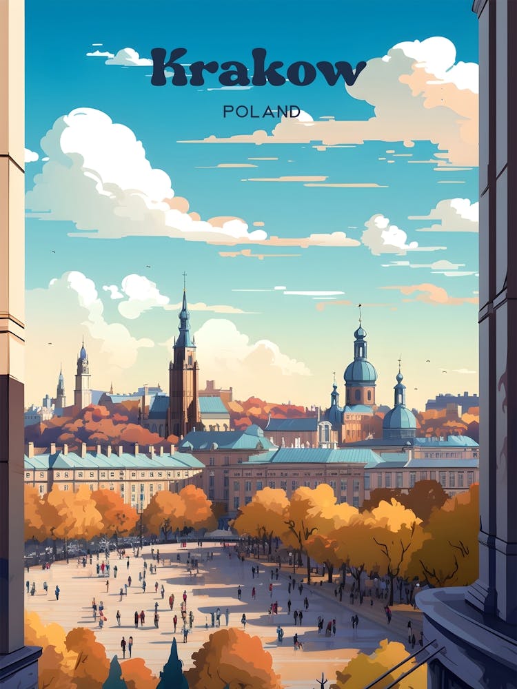Krakow Poland 1 Travel Poster 3 4 Resize