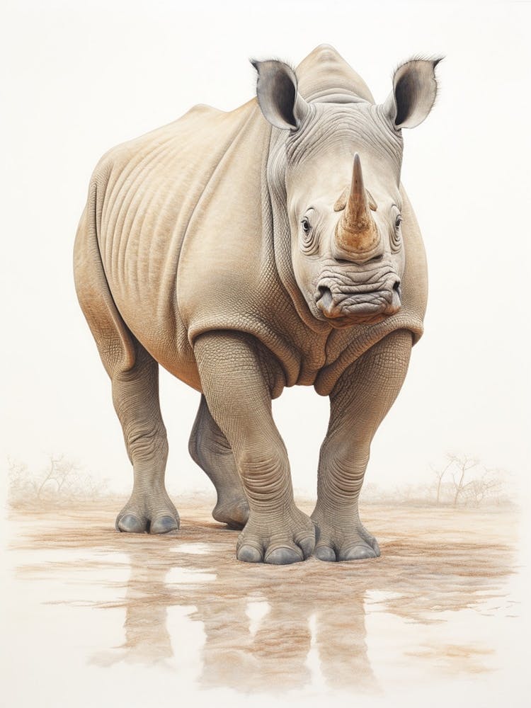 Detailed Rhino Illustration 2