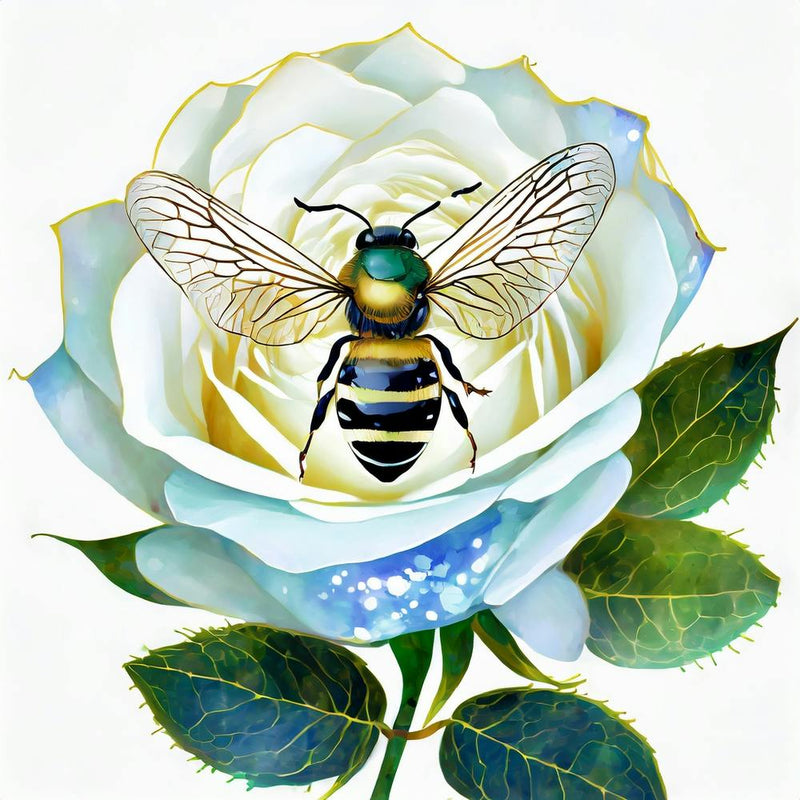 Bee On A Rose
