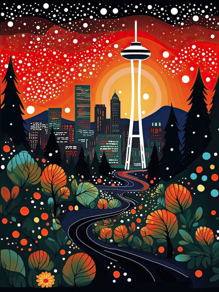 Vancouver, Illustration In The Style Of Pop Art 1