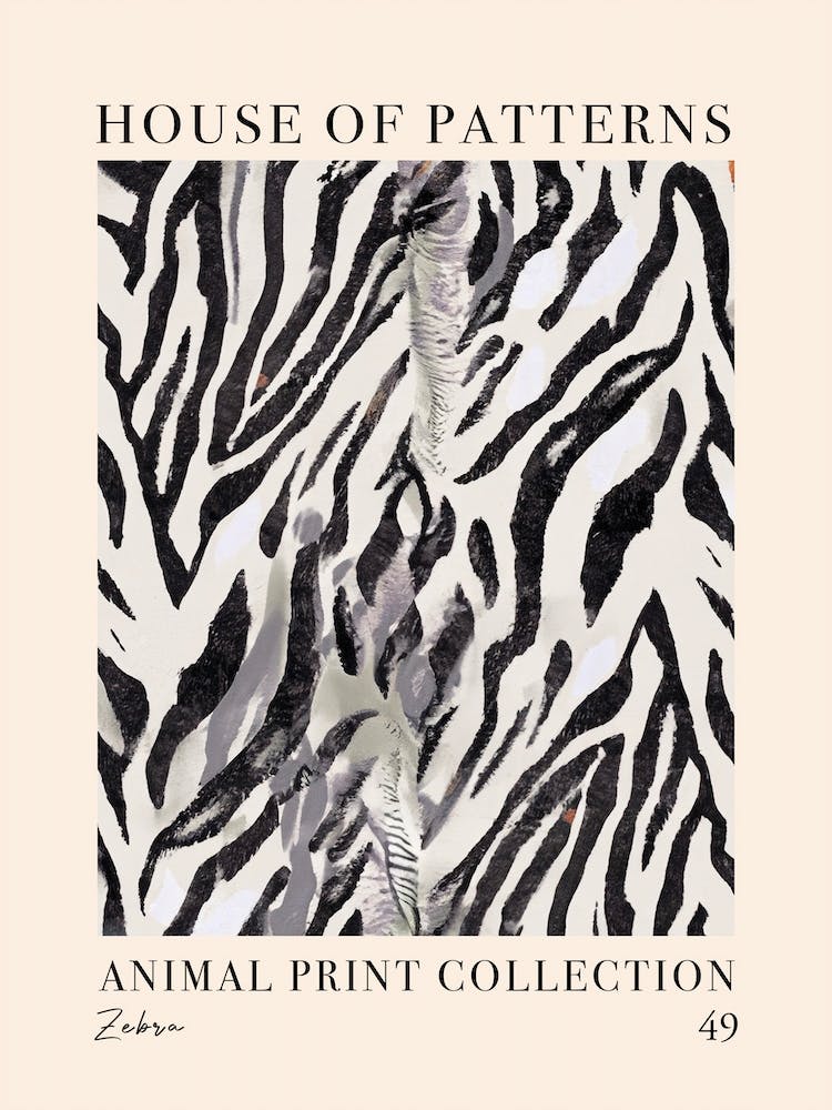 House Of Patterns Zebra Animal Print Pattern 4