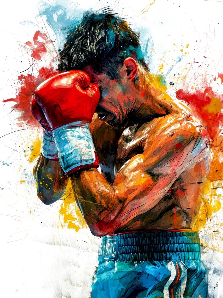 Boxer In Action sport Art Print by JBJart Justyna Jaszke – Fy!