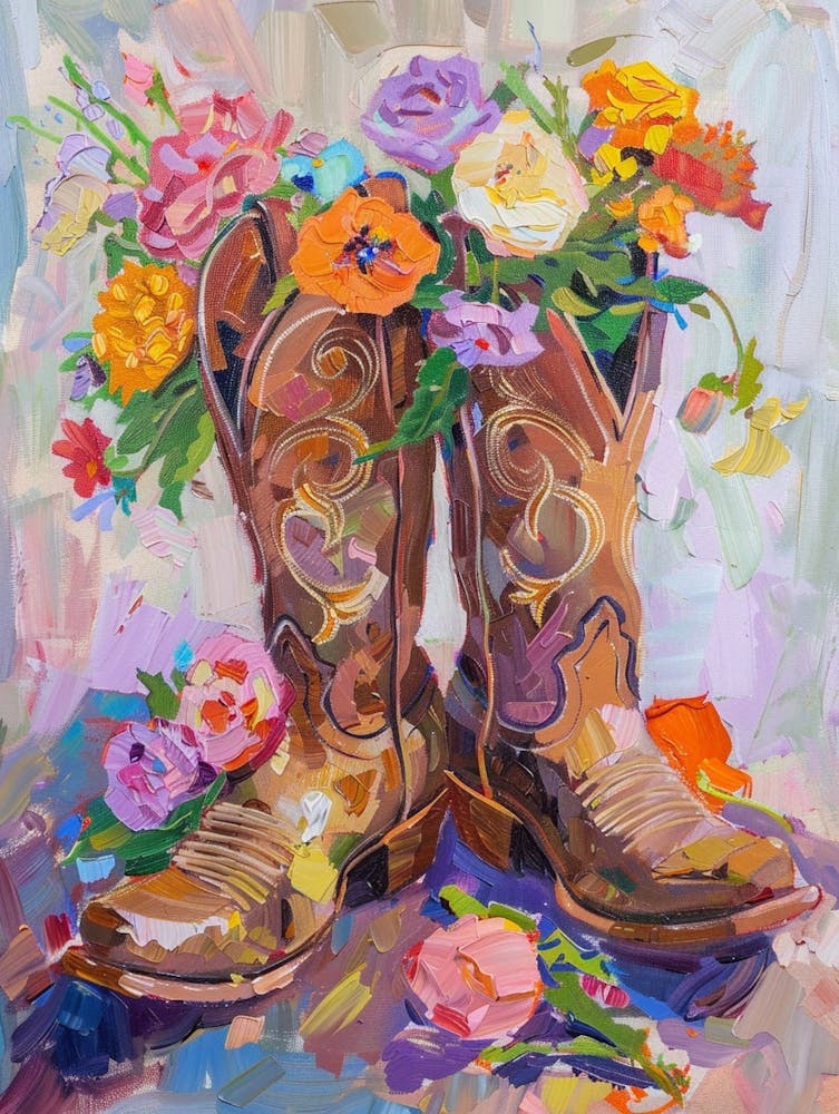 Cowboy Boots And Wildflowers 5