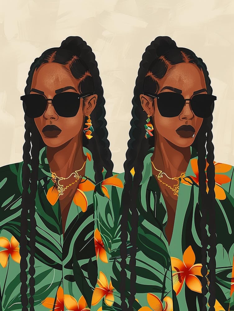 Deux femmes africaines avec des tresses