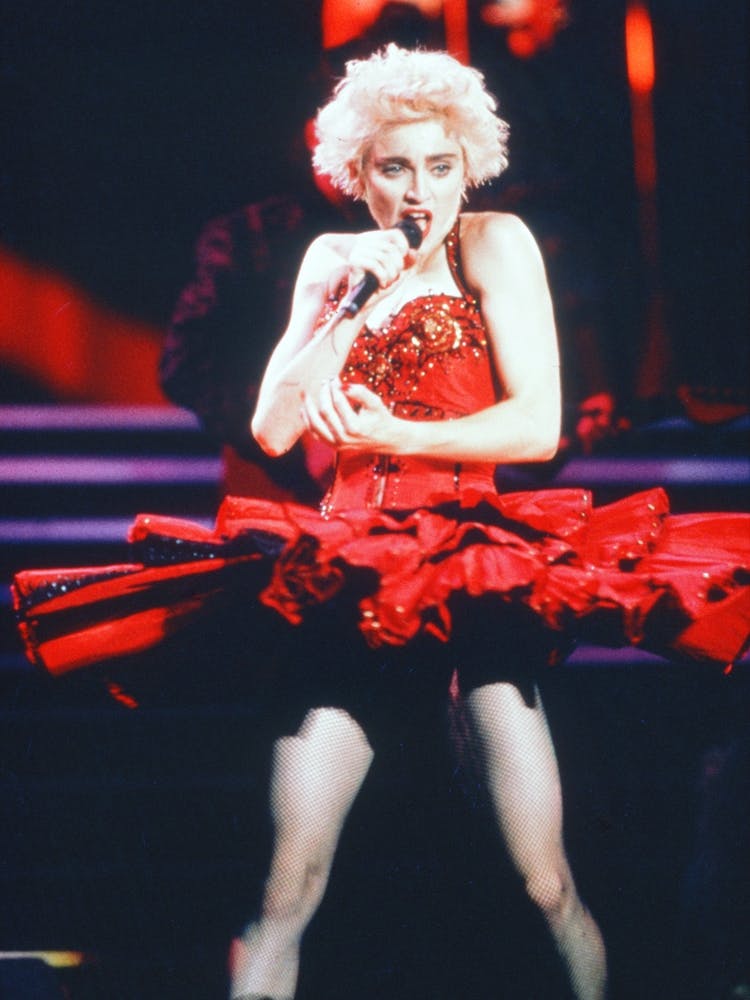 Madonna Singing On Stage During The “Who'S That Girl” World Tour, 1987
