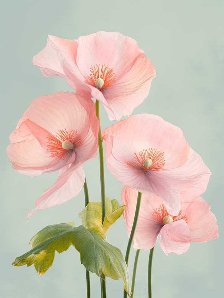 Anthurium Flowers Acrylic Pastel Colours 2