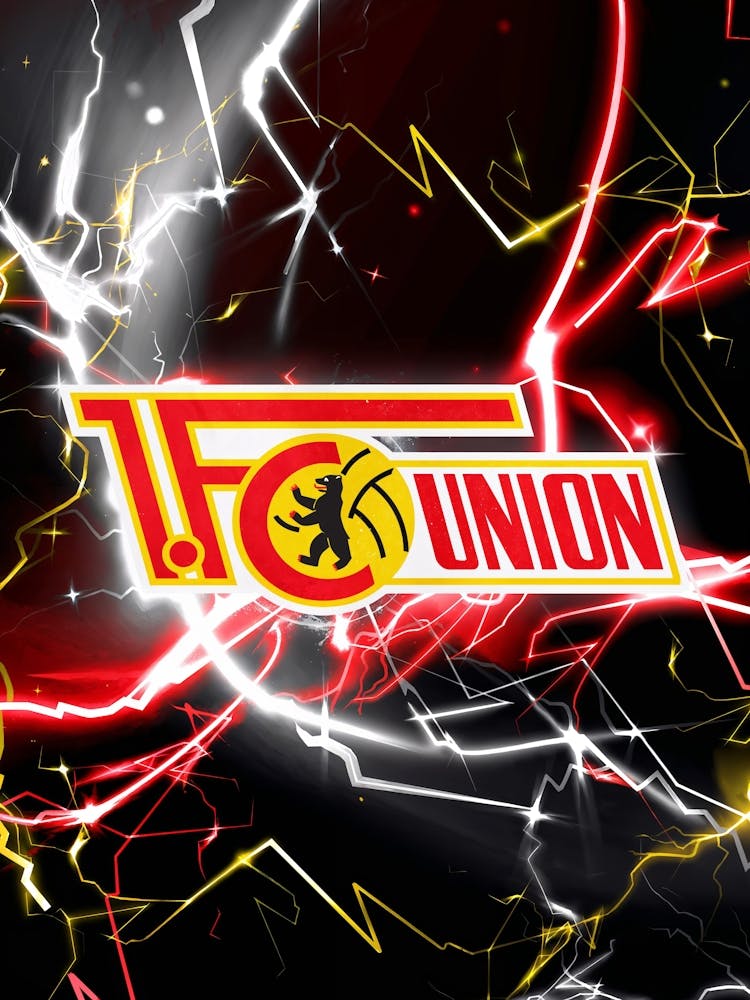 Union Berlin Logo Poster: Union Berlin is a rising Bundesliga club with an incredibly loyal fanbase. The Union logo and the motto "Eisern Union" symbolize resilience. Matches at Alte Försterei showcase true football passion.