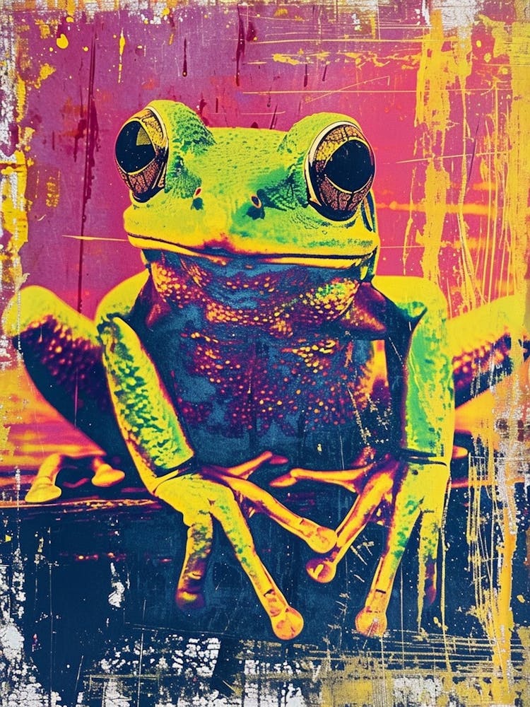 Polaroid Inspired Frogs 1