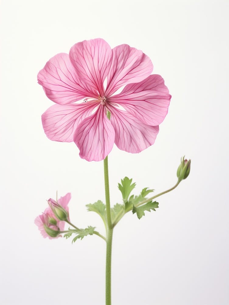 Pressed Wildflower Botanical Art Wild Geranium 2