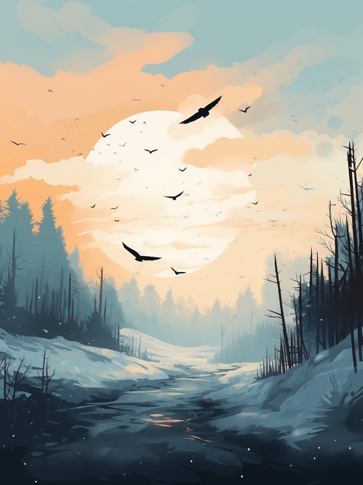 Flock Of Birds Winter 1