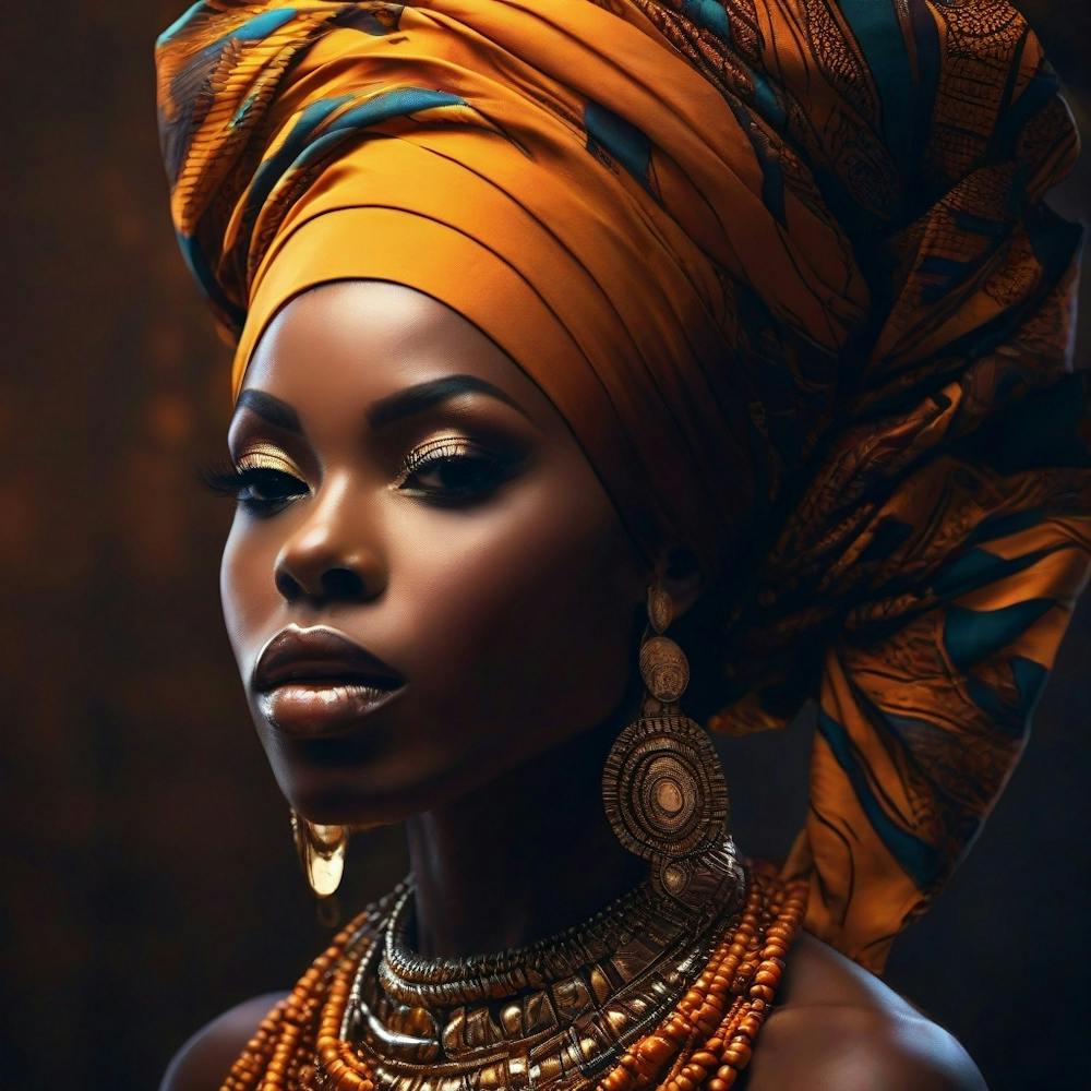 African Woman In Turban