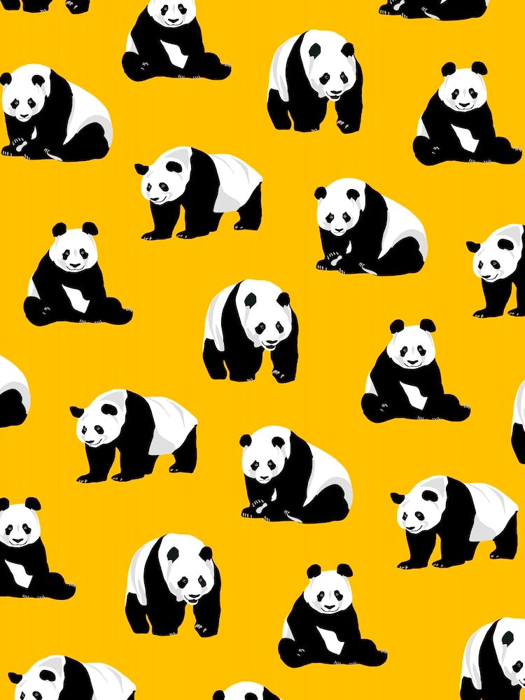 Panda Pattern Yellow